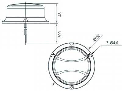 Blixtljus Orange Ø112mm