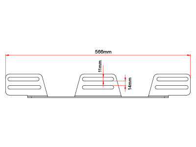 Extraljusfäste rostfritt 3-lampor