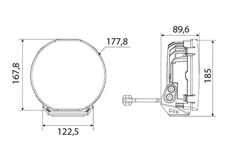 W-light Fury 7”, 100W, LED, DV