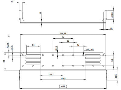 Led-Ramp fäste Optima 8 405mm