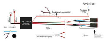 Kabelsats för 2st ljus + st DRL DT4