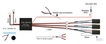 Kabelsats för 3st ljus + st DRL DT4