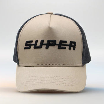 S-U-P-E-R trucker keps